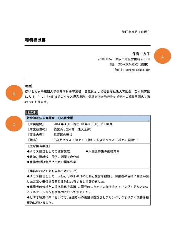 職務経歴書の書き方サンプル